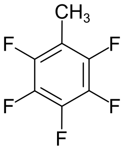 Strukturformel von Pentafluortoluol