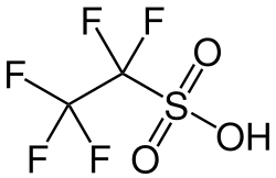 Strukturformel von Perfluorethansulfonsäure