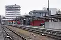 Personenbahnhof Burghausen mit Gleis 1 und 2.