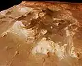 Perspektivische Schrägansicht im Kraterinneren