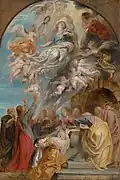 Ölskizze (Modello) für ein Gemälde mit der Himmelfahrt der Jungfrau Maria. Mauritshuis, Den Haag