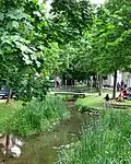 Hachinger Bach am Pfanzeltplatz in Perlach