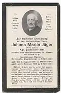 Sterbebildchen, Rückseite[6]