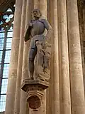 Pfeilerfigur mit Doppeladlerschild