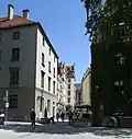 Pfisterstraße Richtung Platzl an der Kreuzung Sparkassenstraße