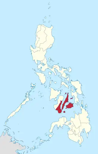 Lage des Bezirkes innerhalb der Philippinen