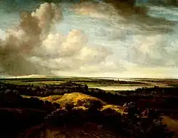 Flusslandschaft mit Sandhügel