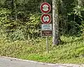 Gorges du Pichoux Strassensignale