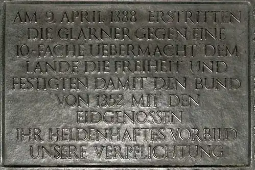 Gedenktafel in Näfels