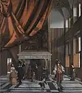 Der Ratssaal im Stadthaus von Amsterdam im Museo Thyssen-Bornemisza, Madrid[4]