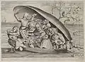 Pretmakers in een mossel op zee (1562)