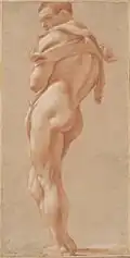 Männliche Aktzeichnung, um 1590, National Gallery of Art, London