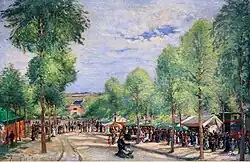 Ludovic Piette: La fête sur le boulevard des fossés à Pontoise