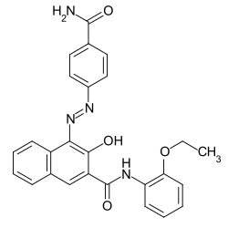 Strukturformel von Pigment Rot 170