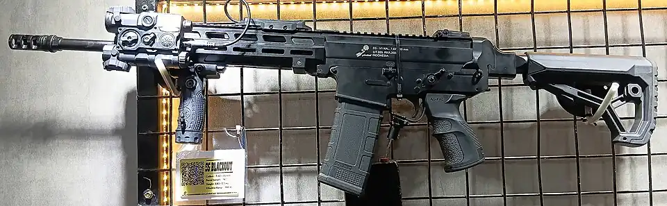 Mündungsbremse an einer Pindad SS Blackout