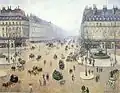 La Place du Théâtre-Français et l’avenue de l’Opêra, temps brumeux