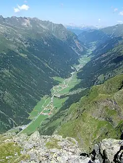 Blick auf das innere Pitztal, talauswärts