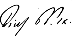 Unterschrift Pius’ IX.