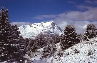Piz Lad von Osten, nach herbstlichem Neuschneefall