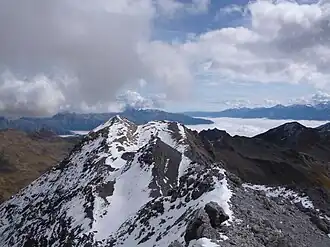 Piz Rims von Westen, vom Piz Cristanas