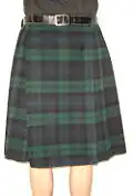 Kilt mit Tartan der Black Watch