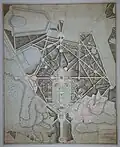 Generalplan von Marly aus dem 18.&nbsp;Jahrhundert