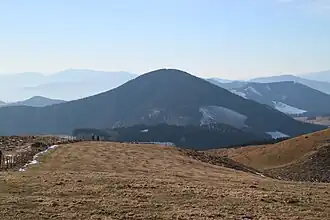 Blick vom Plankogel nach Westen zum Osser.