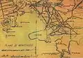 Karte Montevideos zwischen 1843 und 1851 während des Guerra Grande