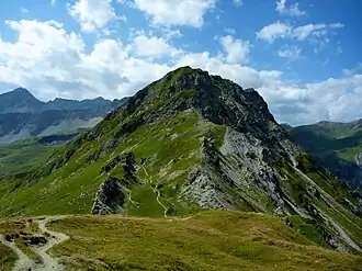 Plattenhorn Nordgrat mit Erzhorn (links)