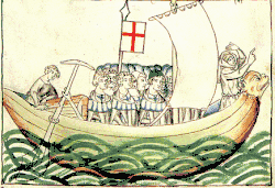 Kurfürst Balduin von Luxemburg auf einem Moselschiff
