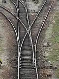 Doppelweiche von der Spitze