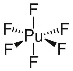 Strukturformel von Plutoniumhexafluorid