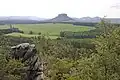 Blick vom Großen Bärenstein zum Lilienstein