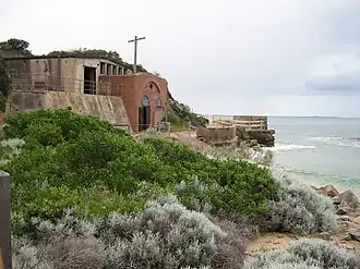 Ruinen des Maschinenhauses am Point Nepean