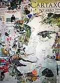 Emil Portrait, Collage/decollage, 2012, 250 × 180 cm