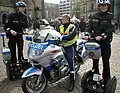 Zu Testzwecken wurden Segway&nbsp;PTs bei einer Großveranstaltung 2010 von der Hessischen Polizei ausgeliehen