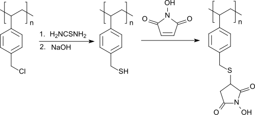 Polymeres NHS über Thioladdition