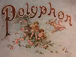 Illustration im Deckel einer Lochplattenspieldose