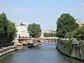 Sicht auf den Pont au Double vom Pont de l’Archevêché