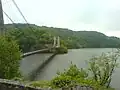 Hängebrücke über den Tardes zwischen Budelière und Évaux-les-Bains