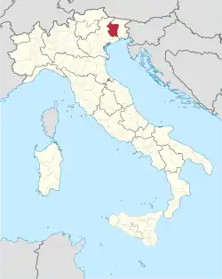 Lage innerhalb Italiens