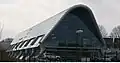 Porsche-Niederlassung Dortmund-Flughafen als Nurdach-Konstruktion (fertiggestellt 2003)