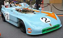 Porsche 908/3 Fahrgestellnummer 012. Siegfried Brunn und Jürgen Barth fuhren diesen Wagen an die zweite Stelle der Gesamtwertung