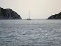 Einfahrt zum Naturhafen Porto Koufo im Gemeindebezirk Sykia