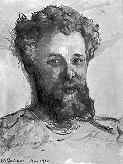 Porträt von Albert Welti, gemalt von Wilhelm Balmer, 1912