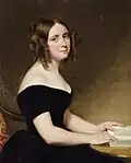 George Peter Alexander Healy, Portrait of a Lady in a Black Gown, Öl auf Leinwand, 81,3 × 65 cm, 1845.