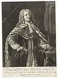 Stifter und formeller Rektor: Georg&nbsp;II. Kurfürst von Braunschweig-Lüneburg und König von Großbritannien (Porträt von 1736)