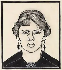 Portret van een vrouw, van voren