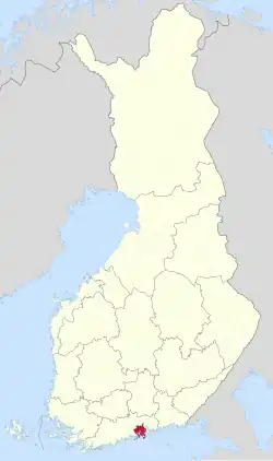 Lage von Porvoo in Finnland