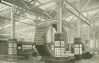 Querschnitt des North River Tunnels an einer Ausstellung